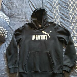 PUMA Men's Black Hoodie with Logo